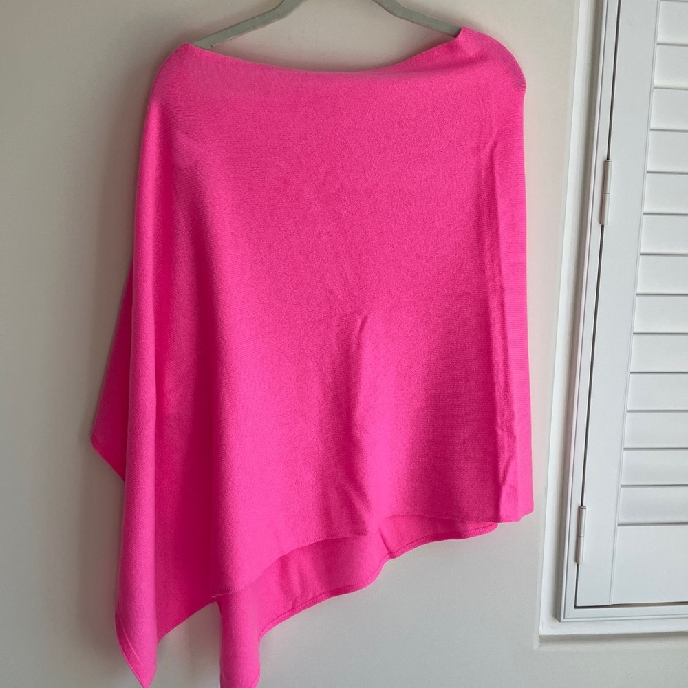 LILLY PULITZER Harp Cashmere Wrap/Poncho Prosecco Pink With Bows OS NWT - Picture 6 of 10